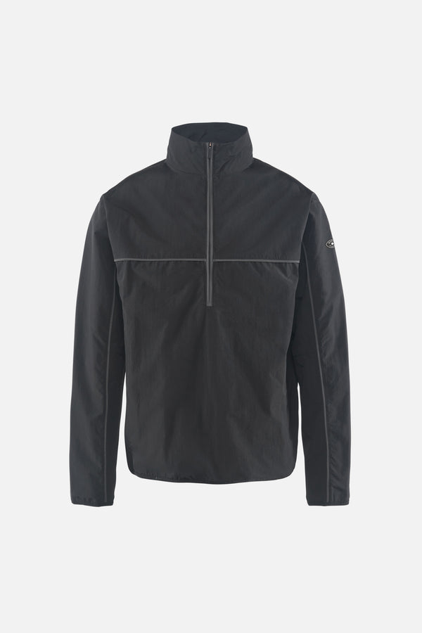 Recycled Half Zip Shell, Black
