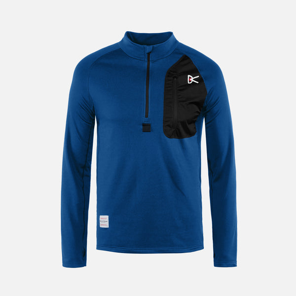 Half-Zip Grid Fleece, Navy